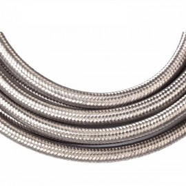 8AN 10Ft General Type Stainless Steel Braided Fuel Hose Silver
