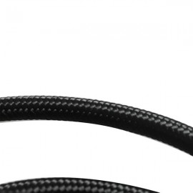 6AN 5ft Universal Stainless Steel Nylon Braided Fuel Hose Black
