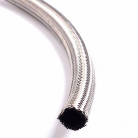 10AN 10Ft General Type Stainless Steel Braided Fuel Hose Silver