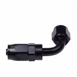 6AN Universal Type 90-Degree Swivel Hose End for Braided Fuel Hose Black