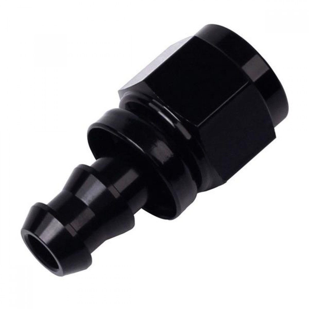 General Black Anodized AN-8 Straight Hose End Black