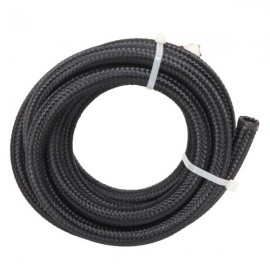 8AN 10-Foot Universal Stainless Steel Braided Fuel Hose Black