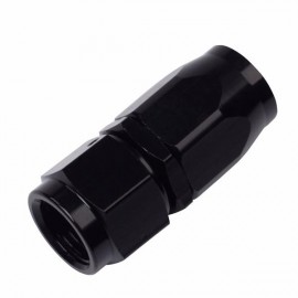 8AN Universal Type Straight Swivel Hose End for Braided Fuel Hose Black
