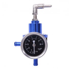 Fuel Pressure Regulator with Kpa Oil Gauge Kit Blue