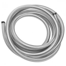 10AN 20-Foot Universal Stainless Steel Braided Fuel Hose Silver